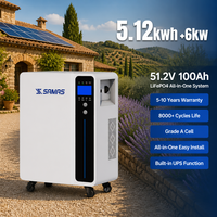 Harga Pabrik 5kW 5.12kWh 100Ah Inverter Baterai Surya All in One untuk Rusia Ukraina CIS Pengiriman DDP