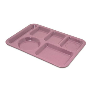 Plateaux de service alimentaire isolés en mélamine blanche pour hôpitaux, écologiques, compatibles lave-vaisselle, 3000 pièces par design, porte-gobelets, livraison en 7-10 jours - Product Image 3