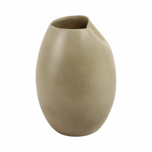 Vase en céramique ovale moderne pour la décoration intérieure du salon, vase à fleurs en terre cuite raffinée pour la chambre à coucher - Product Image 3
