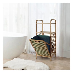Risparmio di spazio Di Archiviazione <span class=keywords><strong>Bagno</strong></span> Di Bambù Cesto della biancheria - Product Image 1