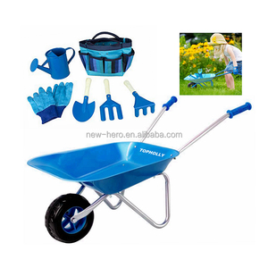 Quà Tặng Hot Kid Vườn Công Cụ Thiết Lập Với Kim Loại <span class=keywords><strong>Mini</strong></span> Xe Cút Kít Xe Đẩy Tay Giỏ Hàng Trẻ Em Bãi Biển Cát Đồ Chơi Thiết Lập Mới Trẻ Em Vườn Công Cụ Kit - Product Image 2