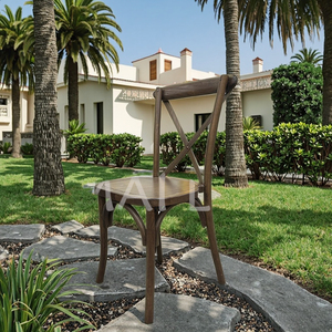 Sedia classica Design in legno solido X schienale sedie per banchetti di nozze feste all'aperto uso Hotel - Product Image 1