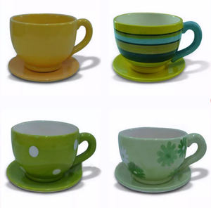 <span class=keywords><strong>Pot</strong></span> <span class=keywords><strong>de</strong></span> fleurs en forme <span class=keywords><strong>de</strong></span> tasse à café et soucoupe, <span class=keywords><strong>pot</strong></span> en dolomite, <span class=keywords><strong>pot</strong></span> en céramique peint à <span class=keywords><strong>la</strong></span> main - Product Image 5