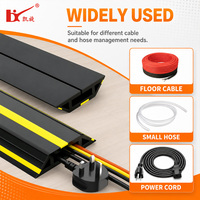 Protector de Cables de Grado Comercial, PVC Antideslizante y Resistente al Desgaste, Protección para Cables en el Suelo para Oficinas, Escuelas, Hospitales y Pasillos Públicos
