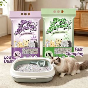 Litière pour chats OEM ODM, fabriquée en usine, à forte agglomération, 99% sans poussière, charbon actif sphérique, jetable dans les toilettes - Product Image 1