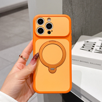 Étui de téléphone magnétique rotatif à 360 degrés de qualité supérieure, double couleur, mat, PC+TPU, pour iPhone 16 Pro Max