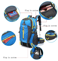 Sac à dos multifonctionnel imperméable unisexe personnalisé avec GPS, panneau solaire USB, antivol pour le camping en plein air, le cyclisme et les voyages