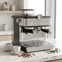 Machine à expresso AZ-EM1521 économique avec groupe de brassage 58 mm, semi-automatique pour la maison, comparée au modèle à écran tactile
