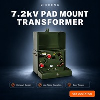 Transformateur monophasé 7,2 kV à montage sur poteau, compact, faible bruit, bobinage en aluminium, distribution d'énergie pour usage résidentiel et commercial