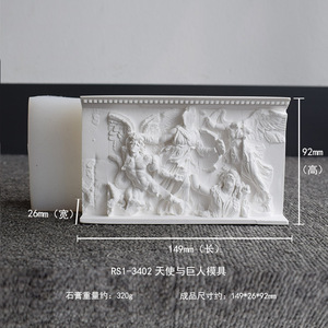 Châu Âu thiên thần khổng lồ relievo Silicone khuôn mẫu cho trong nhà thạch cao xi măng mặt hàng trang trí - Product Image 6