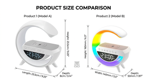 Haut-parleur Bluetooth multifonctionnel en forme de G 2026 avec chargeur sans fil, lumière d'ambiance RGB et réveil – Approvisionnement en gros pour promotions - Product Image 2