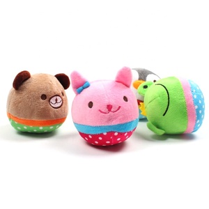 かわいい小動物 エコフレンドリーな犬用ぬいぐるみおもちゃ ウサギ ペンギン ヒヨコ クマ ボール型 鳴き笛入り 卸売 - Product Image 4