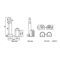 Sceau de conteneur maritime haute sécurité AH-BS101, sceau à boulon pour fret