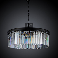 Lámparas colgantes de cobre modernas para sala de estar, iluminación de techo decorativa para Hotel, candelabro de cristal, bajo precio
