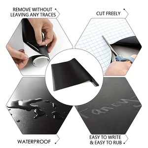 Papel Tapiz <span class=keywords><strong>Autoadhesivo</strong></span> de Pizarra, Decoración del Hogar, Adhesivo de Pared de Pizarra sin Marco - Product Image 2