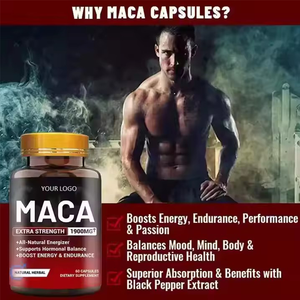 Capsules de Maca Gélatinée 120 Unités – Extrait de Racine Végétalienne – Complément Nutritionnel Herbal pour l'Endurance et la Vitalité - Product Image 2