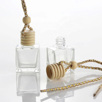 Diffuseur de parfum pour voiture, flacon vide carré de 8 ml et 12 ml, à suspendre