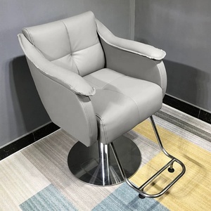 Fauteuil de coiffure relevable en cuir style vintage moderne, mobilier de salon pour salons de beauté, salons de coiffure, machines à couper les cheveux, vente pour hôtels - Product Image 4