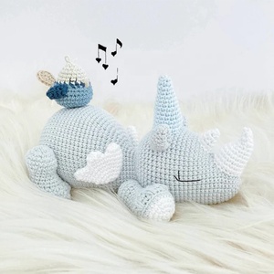100% Baumwolle Weiches Amigurumi Spielzeug für Kinder Individuelles Stopfen Strickspielzeug als Geschenkset Häkeldrachenpuppe für den Weihnachtstag - Product Image 4