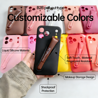 Étui de téléphone pour maquillage quotidien, porte-baume à lèvres, porte-gloss à lèvres, coque de téléphone en silicone doux au toucher