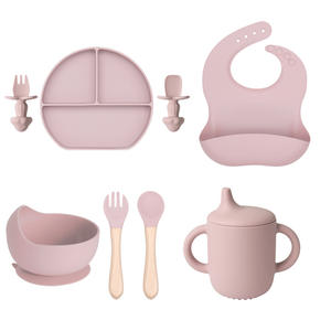 Juego de <span class=keywords><strong>Vajilla</strong></span> de Silicona para Niños, Platos y Platos de Silicona de Grado Alimenticio para la Cena de los Niños - Product Image 6