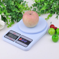 Báscula Digital Electrónica de Cocina para Control de Peso, Mini Báscula de Alimentos de Buena Calidad, Delgada, 5 kg, Reinicio Automático, con Batería