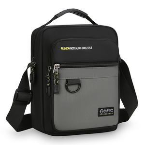 Men's Crossbody Bag Oxford Cloth Water Resistant Small Shoulder Bag For Daily Use Gray Black Green Dark Blue - Product Image 3