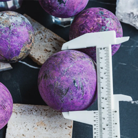 Nouvelle sphère de purpurite naturelle polie, cristaux de guérison, pierres de différentes tailles pour collection