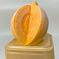 Vente directe d'usine, crème glacée au melon 3D, crème glacée en forme de cantaloup 3/4, 75g avec un design d'emballage exquis
