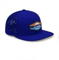Casquette de baseball trucker OEM 6 panneaux en maille respirante 100 % polyester découpée au laser de haute qualité avec broderie 3D
