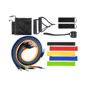 17pcs Resistance Bands Set Expanded Yoga Exercise Fitness Rubber Tubes Band Stretch Training Home Gym Workout Elastic Pull Rope