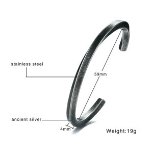 Braccialetto maschio semplice regalo gioielli in acciaio inox Twisted <span class=keywords><strong>bracciali</strong></span> braccialetti <span class=keywords><strong>per</strong></span> gli uomini - Product Image 3
