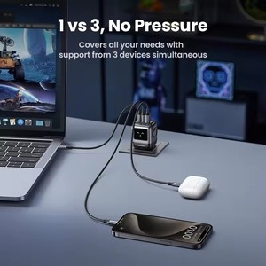 Cargador USB C <span class=keywords><strong>GaN</strong></span> de <span class=keywords><strong>65W</strong></span> PPS <span class=keywords><strong>UGREEN</strong></span>, Diseño de Robot, Adaptador de Carga Rápida, Mini Cargador de Pared Portátil, Adaptador de Corriente para iPad y MacBook - Product Image 2