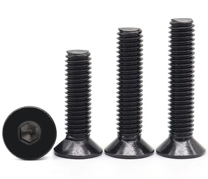 LeGood stainless steel black hex <b>flat</b> countersunk head machine <b>screw</b> M2.5 thread 4mm length - Product Image 1