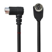 90-Grad-Winkel S-Video Mini-DIN 5-Pin Stecker auf Stecker Koaxialkabel mit PVC-Ummantelung AV-Stromkabel