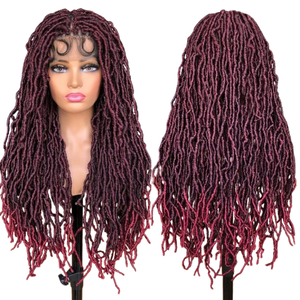 Perruque synthétique à dentelle complète transparente sans colle NU Locs avec cheveux de bébé 28-36 pouces pour une longueur longue et douce, perruque de tressage Faux Locs - Product Image 1