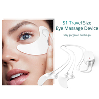 Masque oculaire électrique portable rechargeable à micro-courant avec télécommande sans fil et 3 niveaux de force réglables pour massage des yeux