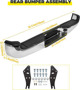 Paraurti Posteriore in Acciaio per Toyota Tacoma 2005-2015 con Barra di Rinforzo, Luce Targa, Supporto Centrale Superiore e Staffa Terminale - Product Image 6