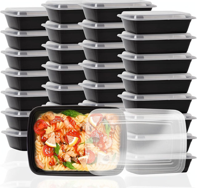 HD 38oz Meal Prep Containers Plastic Go Food Lids BPA-Free Leak Proof Microwave Dishwasher FREEZER Safe Preservation Stackable