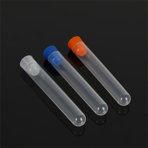 12 × 100 mm flaches oder rundes unterteil durchsichtiges PP-Glas-Prüfrohr Chemie-Labor-Prüfröhrchen - Product Image 4