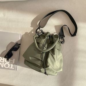 Nylon Fabric Hand Bag Drawstring Design Tote Bag Female Large Capacity Detachable Diagonal Korean Nylon Crossbody Shoulder Bag - Product Image 4