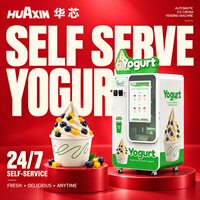 Distributeur automatique de crème glacée pour desserts glacés, idéal pour cafés, centres commerciaux, halls d'hôtels et commerces de détail en libre-service