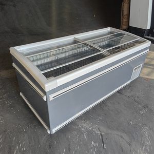 Congelatore Commerciale Modulare Combinato a Isola con Porta Superiore in Vetro per Esposizione e Conservazione di Alimenti Surgelati in Supermercati - Product Image 4