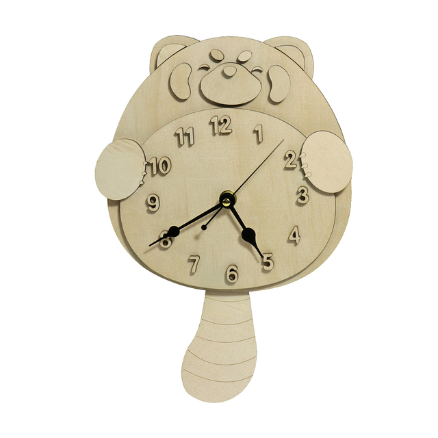 Factory Customized Mini Home Wood Fashion Decorative Unfinished Digital White Blank Wall Diy Clock
