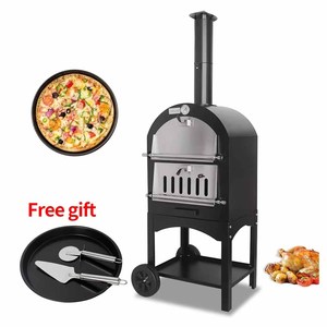 XEOLEO — <span class=keywords><strong>four</strong></span> à pizza Portable pour l'extérieur, pour charbon de bois, gril Portable, en métal noir, appareil à Pizza, au flamme de bois - Product Image 3