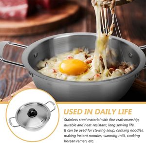 Matte Polishing Durable Kitchen Noodle Soup Pot Thicker 201Stainless Steel Cooking Pot with Steel Lids for <strong>Camping</strong> - Product Image 5