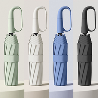 Haute qualité 10K étanche pluie Logo personnel parapluies personnalisés boucle Portable automatique parapluie pliant protection UV