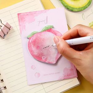 Creative INS Cartoon Fruit Sticky Notes Reusable Cute Adhesive Student Message <b>Memo</b> <b>Pads</b> Back-to-School Essentials - Product Image 3