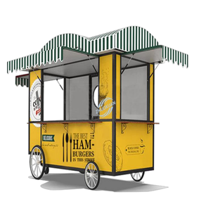 Electric Four-Wheel Mobile Beverage Food Cart, Multi-Functional Sightseeing Street <b>Vending</b> Trailer For Milk Tea & Coffee - Product Image 6