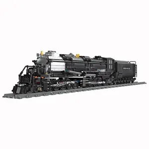 Jiestar 59005 yaratıcı Moc buhar tren yapı taşı Bigboy parça Lecomotive buhar tren demiryolu modeli tuğla blok oyuncak çocuklar için